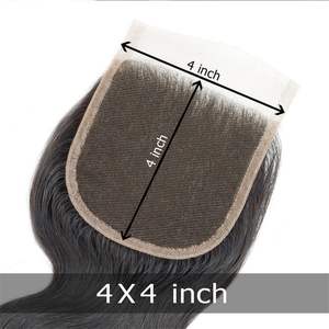 Extensions de cheveux JAE 4x4 à fermeture invisible, cheveux indiens Remy, double trame, 100g, toutes les couleurs disponibles - Product Image 1