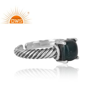 Attractive Blood Stone Prong <b>Set</b> <b>Ring</b> Antique 925 <b>Sterling</b> <b>Silver</b> Oxidized <b>Ring</b> Jewelry Suppliers Classic Collection - Product Image 6