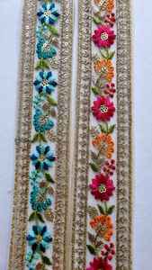 ที่กำหนดเองทำมือปักดอกไม้และชาติพันธุ์ริบบิ้นออกแบบอย่างสวยงามในขนาดสารพันและสีสำหรับชุดแต่งงาน - Product Image 5