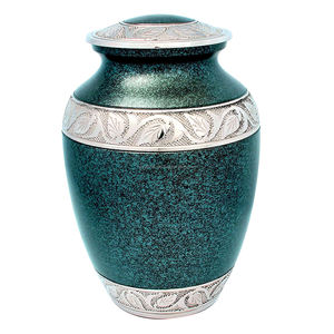 Negro y oro diseño de la flor de la cremación niño urna para cenizas humanas mejor conmemora su amado - Product Image 3