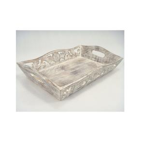 Plateau de service en bois blanchi à la chaux pour cuisine - Product Image 1