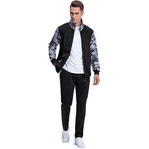 Survêtement de jogging à capuche avec fermeture éclair pour hommes, survêtement ajusté de fantaisie coloré et survêtement pour hommes, vente en gros OEM - Product Image 3