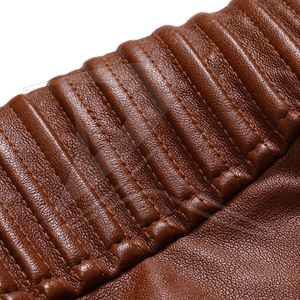 Venta al por mayor último diseño casual chaqueta de cuero puro de los hombres de talla grande con cierre de cremallera invierno lavado algodón relleno en precio - Product Image 5