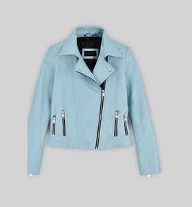 Chaqueta de cuero de vaca con cremallera para mujer, disponible en todos los colores - Product Image 6