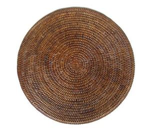 Handwoven Decorative Rustic Vintage <b>Round</b> Rattan <b>Placemat</b> Sustainable Made in Vietnam - Product Image 1