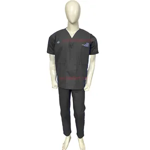 Trending wholesale fashion medial scrubs hospital staff uniform with Embroidery logo nursing uniforms scrubs Embroidery Logo's