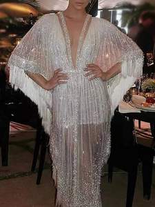 Robe de soirée longue élégante et stylée ATIYA LIBAS, Lehenga Choli, ornée de perles de verre, de pierres et de sequins. - Product Image 2