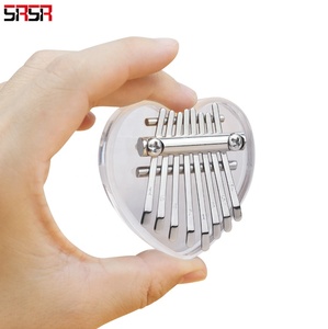 MINI 8 llaves Kalimba en forma de corazón transparente dedo piano acrílico Thumb Piano 8 notas <span class=keywords><strong>Mbira</strong></span> para regalos - Product Image 2