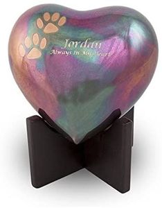 Urna de recuerdo de corazón, aspecto de máquina metálica, suministros funerarios, cenizas humanos - Product Image 3