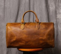 Grand sac de voyage en cuir véritable pleine fleur de style vintage personnalisable sac de sport personnalisé pour garçons d'honneur cadeau de bonbons pour hommes