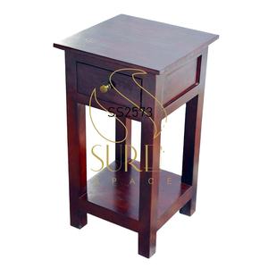 Modern Handmade Designer Solid Indian Wood <b>Nightstand</b> Versatile for Home Bedroom Dining Hospital Hotels for Living Room Use - Product Image 1