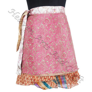 กระโปรงมินิผ้าส่าหรีผ้าไหมอินเดียพิมพ์ลายมหัศจรรย์ - Product Image 4