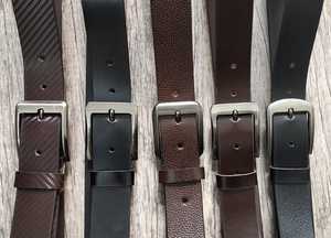 เข็มขัดหนังแท้สำหรับผู้ชายปรับแต่งโลโก้ได้ตามต้องการ - Product Image 4