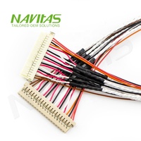 Câble LVDS personnalisé à 20 broches, faisceau de câbles blindé pour écran LCD, 30V, isolé en PVC, solution OEM