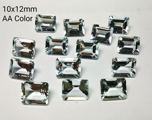 Piedra Preciosa de Aguamarina con Corte Octogonal, Tamaño Personalizado, Aguamarina Azul Cielo con Corte Facetado, Piedra Preciosa Suelta para Fabricación de Joyas, Aguamarina para Manualidades - Product Image 4