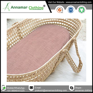 100% Pure Organic Cotton Baby <b>Bassinet</b> <b>Sheet</b> for Sale - Product Image 3