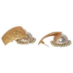 Juego de pendientes de latón para niñas y mujeres, aretes de jhumka hechos a mano - Product Image 2