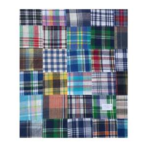 Nouveau dernier design vente chaude produits doux coton rayure madras coton patchwork tissu pour robe vêtement chemise manteau - Product Image 6