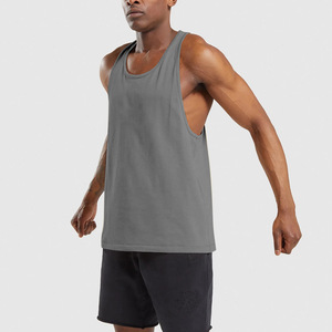 Customized Plain stretch fitness Wear light blue color tank <b>top</b> For Men/boy Summer Collection pure cotton fabric. - Product Image 3