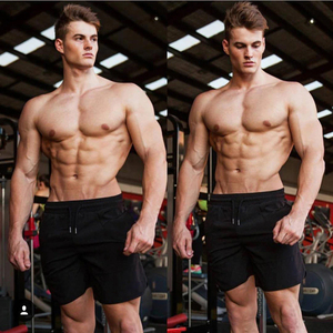 High Quality Men's Gym Shorts Custom Design Casual Fitness Training Shorts with <b>Drawstring</b> Closure Top Selling Canvas Fabric - Product Image 2
