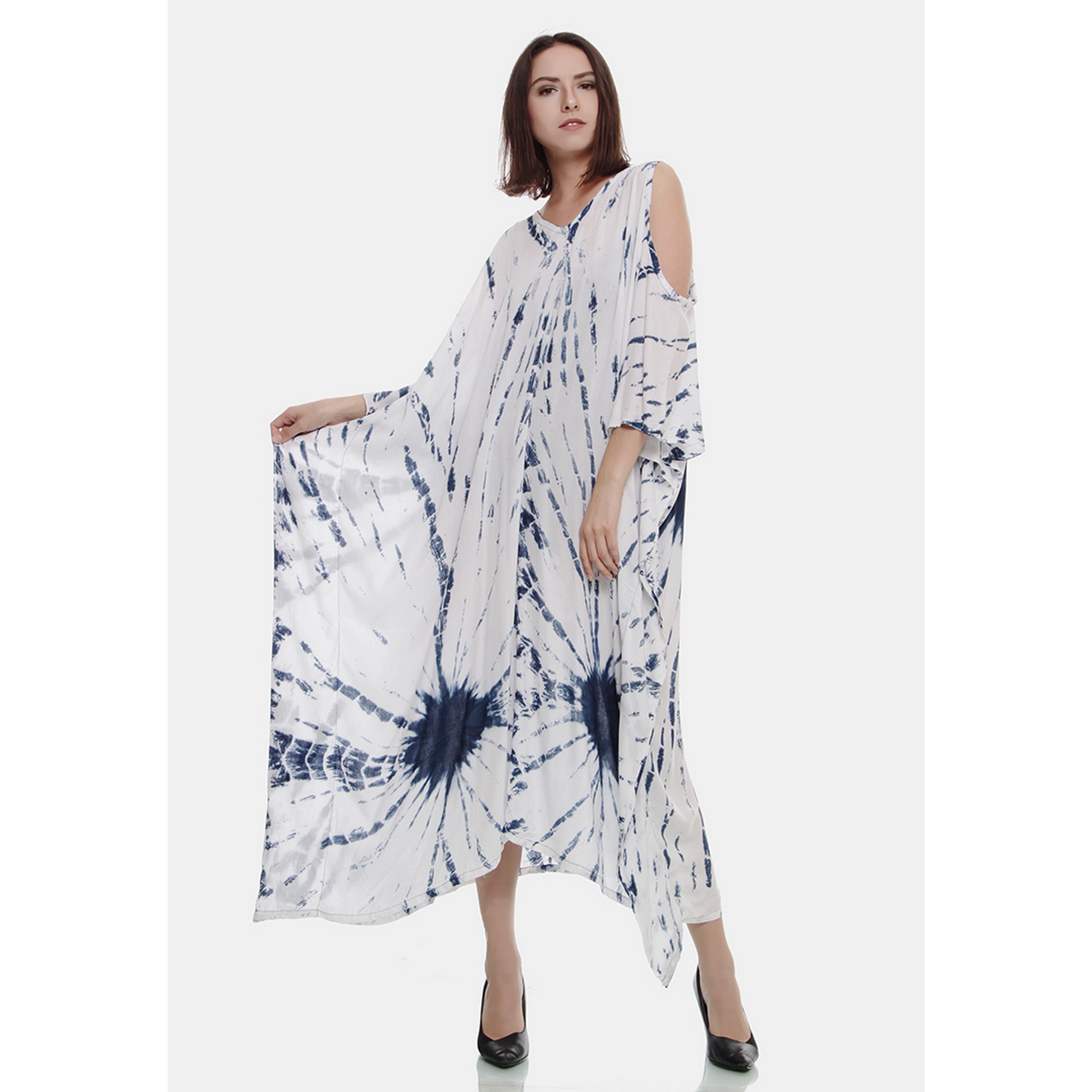 white christmas dresses Veda Strappy Back Ruffle Chiffon Maxi Dress White main image 1