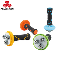ALLWINWIN RMB25 Rouleau de massage à 3 billes en acier inoxydable avec poignée – Masseur plantaire pour fasciite plantaire et points de pression des pieds
