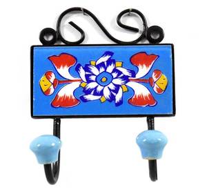 Bravo Chic and Stylish Rustic Pottery Wall <b>Coat</b> <b>Hook</b> Chic and Stylish Ceramic Tile Design <b>Coat</b> <b>Hooks</b> & <b>Rails</b> Product - Product Image 1