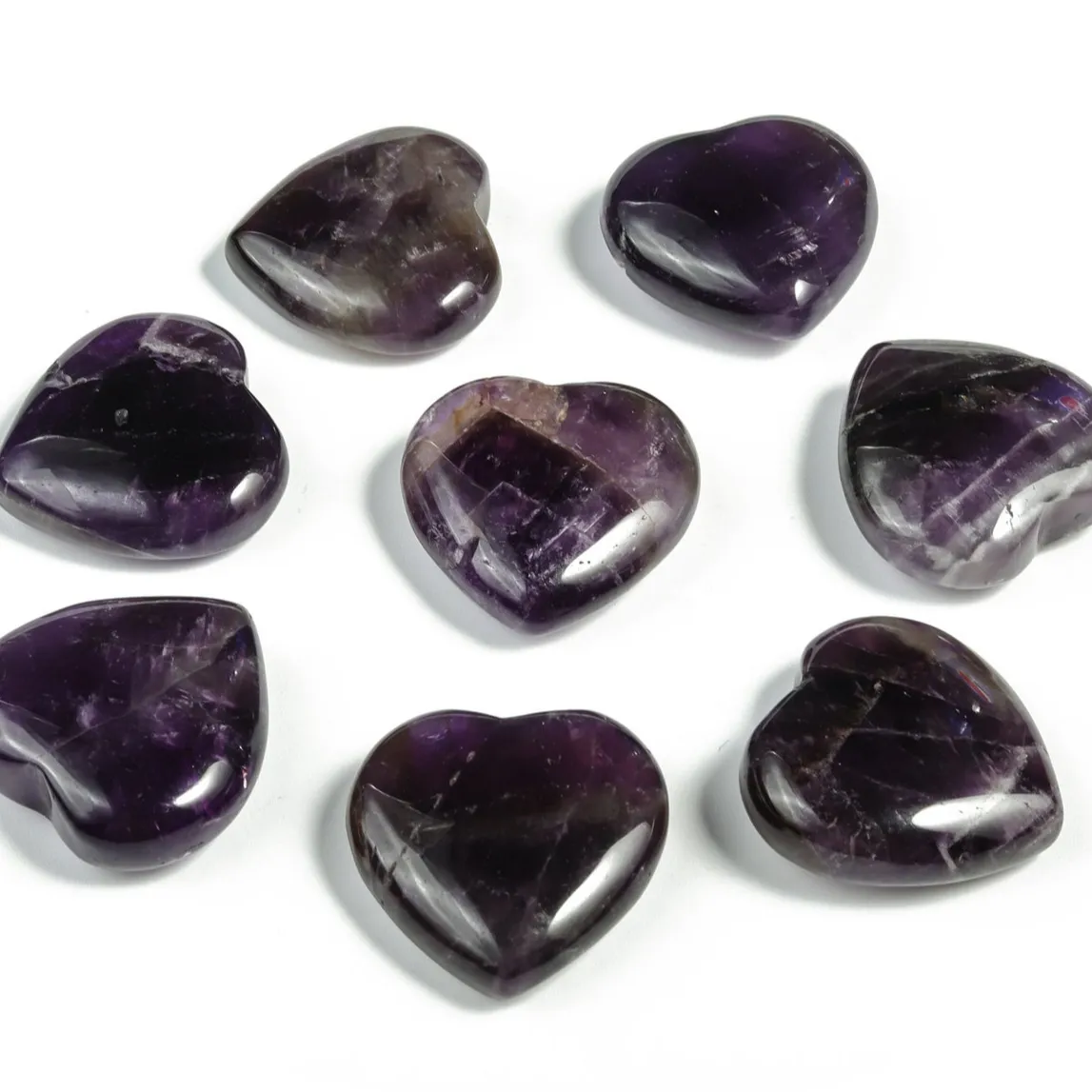 Piedras de cristal Puffy para hacer el amor, regalos de amor, cuarzo pulido, <span class=keywords><strong>amatista</strong></span> de ensueño de alta calidad, piedras preciosas, corazones naturales, 1kg