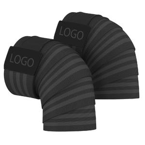 Nouvelle conception de genouillères de compression pour la salle de sport et le fitness, genouillères souples avec logo personnalisé en caoutchouc pour l'entraînement à la musculation - Product Image 5