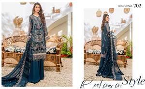 Vestido de fiesta de gasa de alta calidad para mujer, marca famosa bordada, estilo pakistaní, Shalwar Kameez Salwar, traje étnico para mujer - Product Image 3