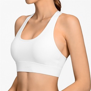 Women Soft Compression Full Supportive Yoga Sports Bra with Removable Cups - Product Image 4