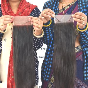 Extensions de cheveux humains cambodgiens de haute qualité, closure 5x5, ondulées, vierges brutes non traitées, avec alignement des cuticules du temple, style naturel - Product Image 2