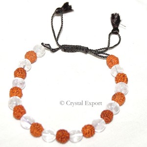 Bracelets Rudraksha en cristal et Quartz, livraison gratuite, en cristal - Product Image 1