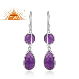 Boucles d'oreilles en argent fin pour femme, ensemble de lunette de soleil, Aventurine, pierre précieuse - Product Image 3