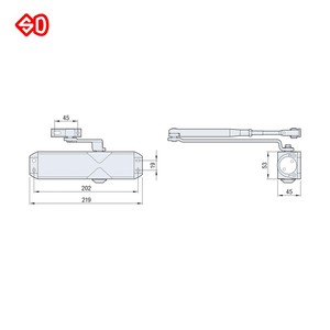 automatic taiwan silver door closer for fire door - Product Image 1