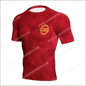 T-shirt de compression à sublimation personnalisée, col rond, manches courtes, 100 % coton, écologique, grandes tailles et respirant - Product Image 5