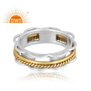 แหวนมงกุฎสปินเนอร์เงินสเตอร์ลิงคุณภาพดีผู้ผลิตเครื่องประดับเงินสำหรับโอกาสงานปาร์ตี้และของขวัญ - Product Image 3