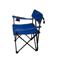Chaise de camping pliante simple en tissu et métal, légère et moderne, de style turc, bleue, pour la plage, l'atelier, l'extérieur et le parc, mobilier d'extérieur