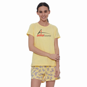 T-Shirts de couleur jaune pour hommes, ensembles d'été T-Shirts à séchage rapide avec Shorts, tenue décontractée pour l'été - Product Image 1