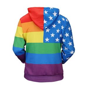 América bandera Arco Iris Lgbt orgullo moda Jersey sudadera Unisex con capucha - Product Image 3