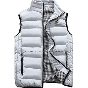 Chaleco Acolchado Cortavientos Casual para Hombre al por Mayor, 100% Poliéster Transpirable, con Cremallera, Personalizable, de Alta Calidad para Invierno - Product Image 1
