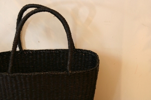 Sac en jonc noir à la mode avec poignées, nouvelle collection - Product Image 3