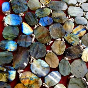 Collar de cristal colgante de piedra natural jade piedra colgantes de la joyería Colgante de Piedra collar de cristal collar de acero inoxidable - Product Image 6