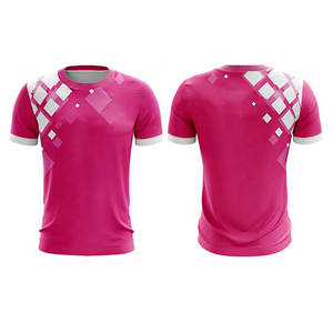 Camiseta personalizada para hombre suave 100% poliéster/algodón rosa manga corta con impresión personalizada - Product Image 1