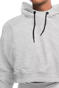 Women's Cotton <b>Long</b> <b>Sleeve</b> Embroidered Hoodie Crop <b>Top</b> Streetwear for Spring Season - Product Image 4