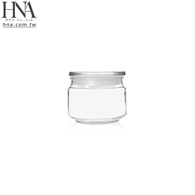 HNA Prime Airtight 12oz 350ml Small Food Storage Glass Jars with Sealable Silicone Lids