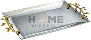 New Luxurious Decorative Food Serving <b>Tray</b> Made of Stainless Steel Shiny <b>Mirror</b> Polished Salad <b>Tray</b> for Kitchen Organizer - Product Image 3