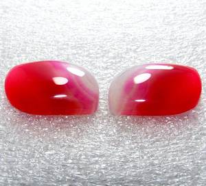 Par de cabujón con forma de hoja de ágata con bandas rosas, piedras preciosas sueltas lisas pulidas de increíble calidad para la fabricación de joyas, piedra Natural - Product Image 5