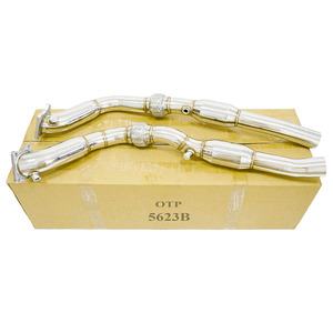 Tuyau d'échappement OTP pour Au.di <span class=keywords><strong>S4</strong></span> RS6 C5 <span class=keywords><strong>V8</strong></span> 4.2L Downpipe avec catalyseur sport 200 cellules, tuyau d'échappement haute performance - Product Image 1