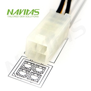 Faisceau de câbles Molex 5559 personnalisé à 4 broches avec connecteur Mini Fit - Product Image 1